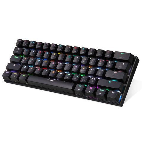 MOTOSPEED CK62 BT3.0 Wired RGB Mechanical Keyboard for Tablet Laptop Smartphone Black&Red Shaft