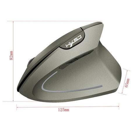 HXSJ T24 2.4G Wireless Mouse Vertical Ergonomic Mouse with USB Receiver Replacement for Notebook PC Laptop Macbook Grey