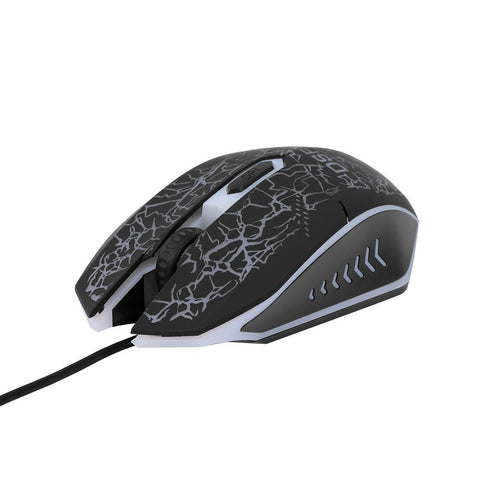 USB Wired Gaming Keyboard and Mouse Combo Waterproof Rainbow Backlit 2000DPI for Home Office