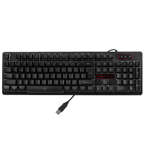 USB Wired Gaming Keyboard and Mouse Combo Waterproof Rainbow Backlit 2000DPI for Home Office
