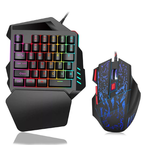 HXSJ J50 One-Handed Gaming Keyboard Mouse Combo