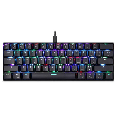 MOTOSPEED CK61 RGB Mechanical Gaming Keyboard OUTMU Red Switches Keyboard 61 Keys Anti-ghosting with Backlight for Gaming Black