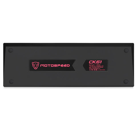 MOTOSPEED CK61 RGB Mechanical Gaming Keyboard OUTMU Red Switches Keyboard 61 Keys Anti-ghosting with Backlight for Gaming Black