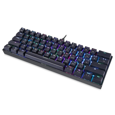 MOTOSPEED CK61 RGB Mechanical Gaming Keyboard OUTMU Red Switches Keyboard 61 Keys Anti-ghosting with Backlight for Gaming Black