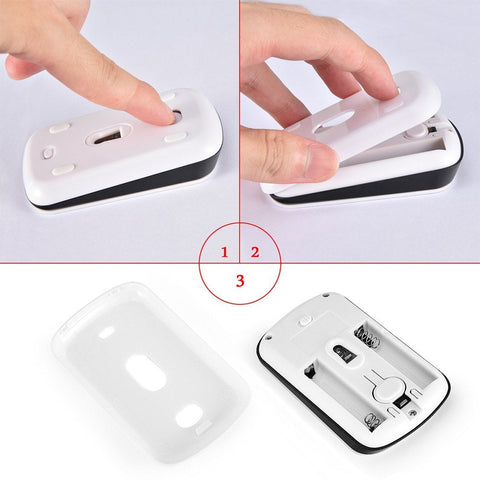 2.4G Wireless Mouse Wireless Full Touch Optical Mouse Creative mouse White