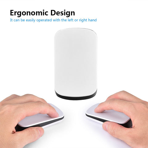 2.4G Wireless Mouse Wireless Full Touch Optical Mouse Creative mouse White