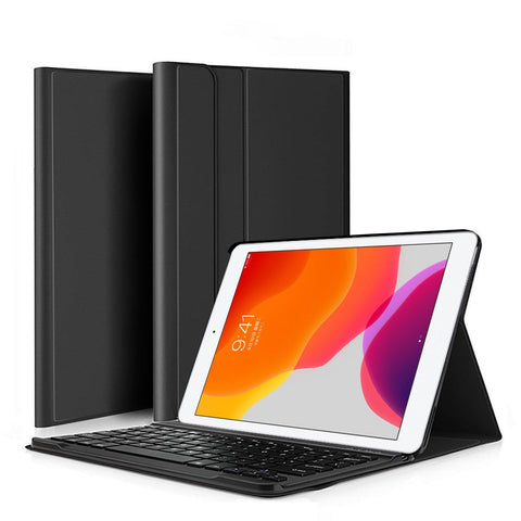 BT3.0 Wireless Keyboard Case iPad Protective Case Detachable Keyboard Case Replacement for iPad 10.2(2019) (Rose Gold-White)