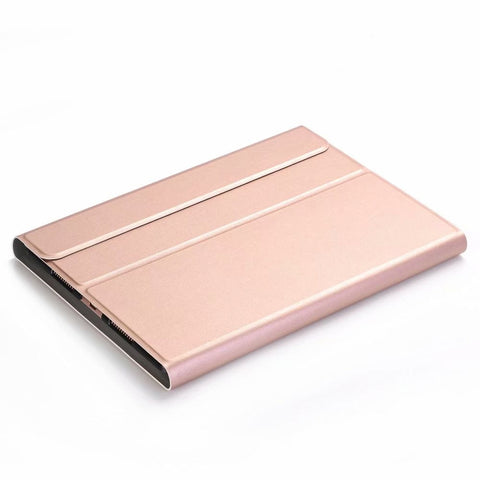 BT3.0 Wireless Keyboard Case iPad Protective Case Detachable Keyboard Case Replacement for iPad 10.2(2019) (Rose Gold-White)