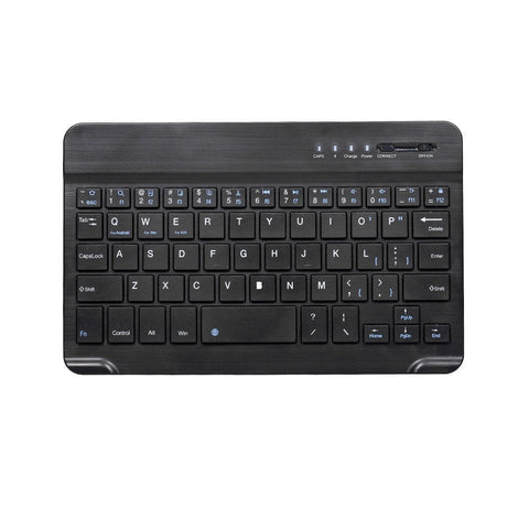 7-inch Wireless BT 3.0 Keyboard Mini Ultra-slim BT Keyboard for Tablet Smartphone Support iOS Windows Android Systems Black