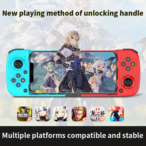 Yisovo Stretchable Game Controller, Mobile Phone Gamepad, Bluetooth 5.0 Wireless Game Console Controller for Android, iOS, PC
