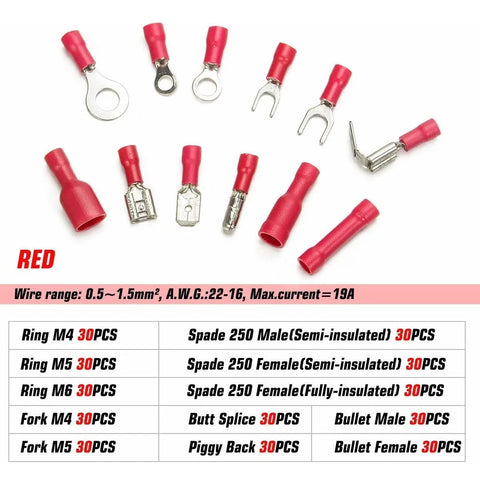 Yisovo 540 Insulated Terminals Conductors Electrical Cable Connector