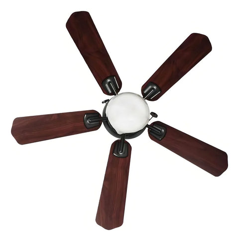 Yisovo Middleton Coffee Ceiling Fan with Light 42in [x2] Frame Color Black with Coffee