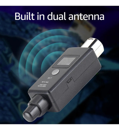 Yisovo UHF DSP Wireless Microphone Transmitter Receiver System in color as shown in the picture