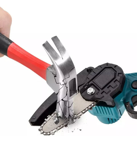Yisovo Mini Cordless Electric Chainsaw 6'' 2 Chain Blue, 1 Battery, 600w, Automatic Lubrication