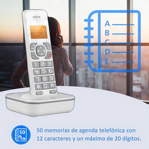 Yisovo D1102b Cordless Phone - White