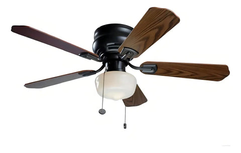 Yisovo Middleton Coffee Ceiling Fan with Light 42in [x2] Frame Color Black with Coffee