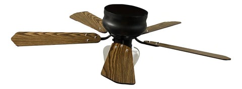Yisovo Middleton Coffee Ceiling Fan with Light 42in [x2] Frame Color Black with Coffee