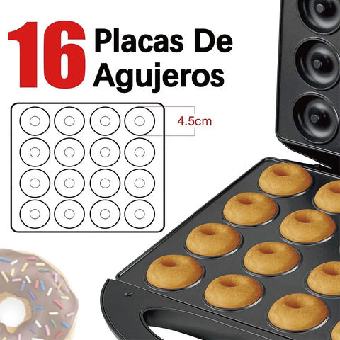Yisovo Mini Kitchen Donut Machines For 16 Donuts 1400w 16D1400W