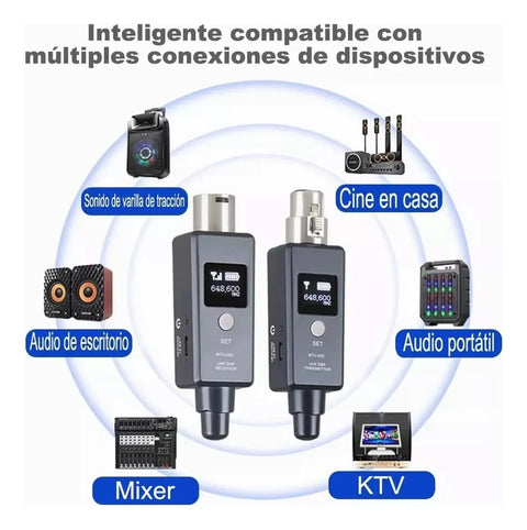 Yisovo UHF DSP Wireless Microphone Transmitter System with Receiver, Black