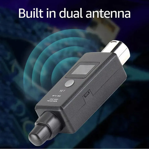 Yisovo UHF DSP Wireless Microphone Transmitter System with Receiver, Black