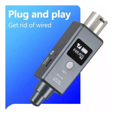 Yisovo UHF DSP Wireless Microphone Transmitter System with Receiver, Black