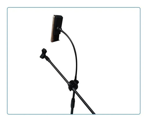Yisovo Microphone and Phone Tripod Stand with Adjustable Heads, Black
