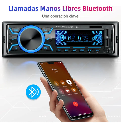 Yisovo Car Stereos MP3 Bluetooth Voice Assistant Fast Charging Screen