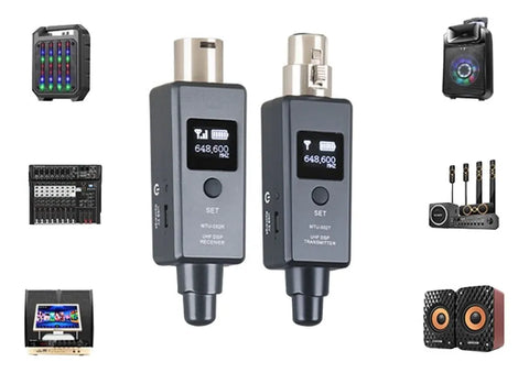 Yisovo UHF DSP Wireless Microphone Transmitter System with Receiver, Black