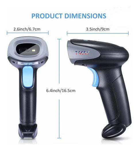 Yisovo Tacry S30W 1D 2D Barcode Reader Wireless QR Code Reader 2.4G Black