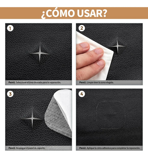 Yisovo Leather Repair Patch Self-Adhesive Leather for Sofa Black Generic