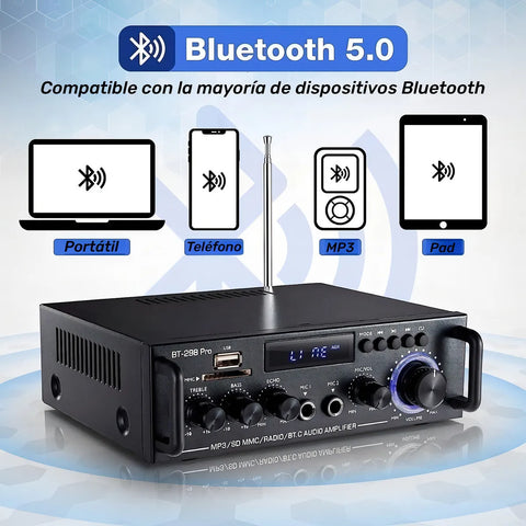 Yisovo  AB BT-298Pro Black 600W Audio Amplifier