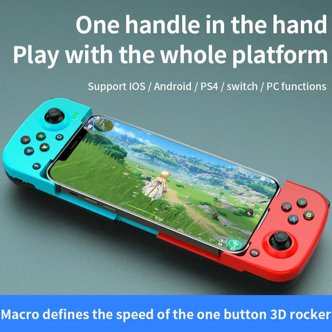 Yisovo Stretchable Game Controller, Mobile Phone Gamepad, Bluetooth 5.0 Wireless Game Console Controller for Android, iOS, PC