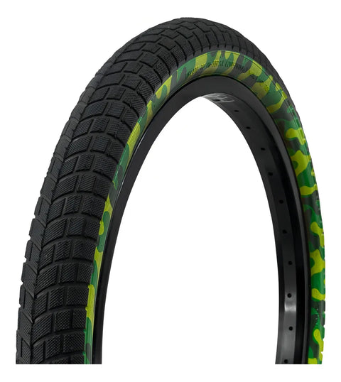 Yisovo Two Tires With 20 X 2.125 Cameras Camouflage R-20 Bmx Cross Green Color