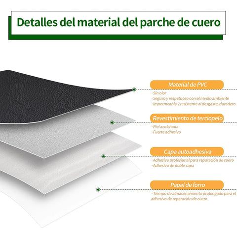 Yisovo Leather Repair Patch Self-Adhesive Leather for Sofa Black Generic