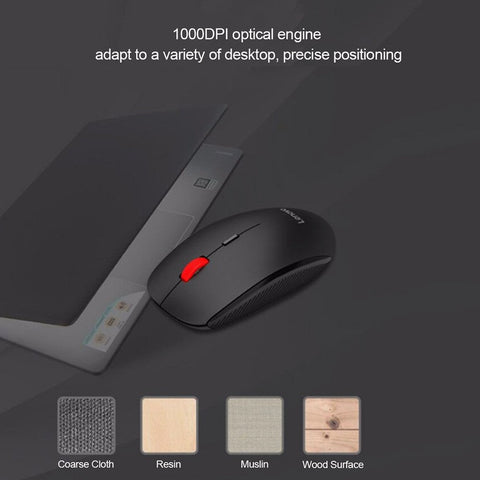 Lenovo N911 Pro Wireless Mouse Mute Button 1000DPI 2.4G Wireless Transmission One-Button Service Portable USB Optical Mice For Computer Laptop Office Home