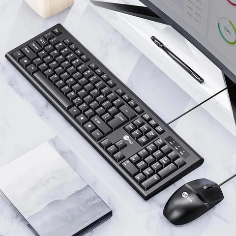 Lenovo Lecoo CM101S Wired Keyboard Mouse Combo Ergonomic Keyboard Mouse Set